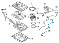 OEM BMW X5 SCAVENGING LINE REAR Diagram - 16-13-7-441-603