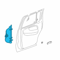 OEM 2002 Dodge Durango Rear Door Window Regulator Right Diagram - 55256494AM