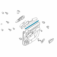 OEM 2010 Hyundai Santa Fe Weatherstrip-Front Door Belt Inside LH Diagram - 82231-2B000