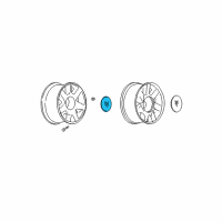 OEM 2003 Cadillac DeVille Center Cap Diagram - 9594259