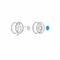 OEM 2001 Cadillac DeVille Center Cap Diagram - 9593489