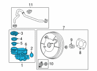 OEM Honda Civic MASTER CYLINDER Diagram - 46100-T20-A11