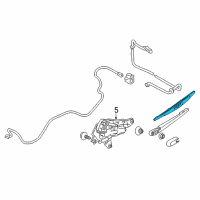 OEM Nissan Cube Rear Window Wiper Blade Assembly Diagram - 28790-1FA0A