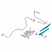 OEM 2014 Nissan Quest Rear Window Wiper Arm Assembly Diagram - 28780-1FC0A