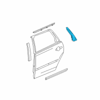 OEM Chevrolet Applique Asm-Rear Side Door Window Frame Rear LH Diagram - 10390513