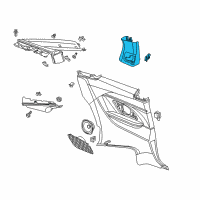 OEM 2015 Cadillac ELR Lock Pillar Trim Diagram - 23444042