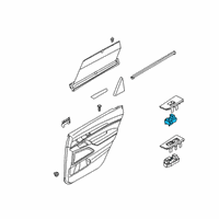 OEM Kia Telluride Power Window Unit Assembly Diagram - 93581S9200