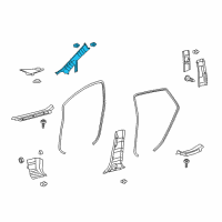 OEM 2009 Toyota Venza Windshield Pillar Trim Diagram - 62210-0T011-A0