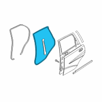 OEM 2006 Chevrolet Aveo Weatherstrip, Rear Side Door Diagram - 96583076