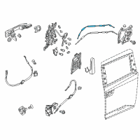 OEM 2012 Honda Odyssey Cable Assembly, Rear Slide Door Latch Diagram - 72672-TK8-A01