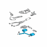 OEM 2009 Lexus IS F Exhaust Tail Pipe Assembly Diagram - 17430-38520