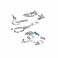 OEM 2008 Lexus IS F Support Sub-Assy, Exhaust Pipe, NO.3 Diagram - 17508-38110