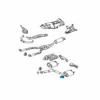 OEM 2007 Lexus GS430 Damper, Exhaust Pipe Diagram - 17581-46140