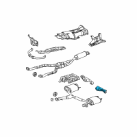 OEM 2009 Lexus IS F Support, Exhaust Pipe No.4 Diagram - 17509-38040