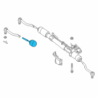 OEM 2019 Infiniti QX60 Socket Kit - Tie Rod, Inner Diagram - D8521-3KA0A