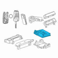 OEM 2010 Cadillac SRX Keyless Entry Control Module Assembly Diagram - 13578647