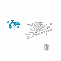 OEM Saturn Vue Molding, Quarter Window Garnish Diagram - 96834855