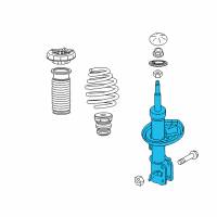 OEM 2016 Chevrolet Spark EV Front Suspension Strut Assembly Diagram - 95418023