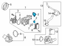 OEM 2021 Chevrolet Trailblazer Water Pump Assembly Gasket Set Diagram - 55511228