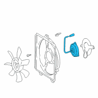 OEM 2000 Toyota RAV4 Fan Motor Diagram - 16363-74190