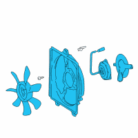 OEM 1998 Toyota RAV4 Fan Assembly Diagram - 88590-42021