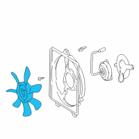 OEM 1996 Toyota RAV4 Fan Blade Diagram - 88453-42010