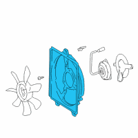 OEM 1999 Toyota RAV4 Fan Shroud Diagram - 88454-42021