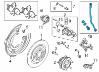 OEM 2021 Ford Mustang Mach-E HOSE ASY - BRAKE Diagram - LJ9Z-2282-A