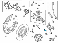 OEM 2021 Ford Mustang Mach-E Caliper Support Bolt Diagram - -W720792-S439