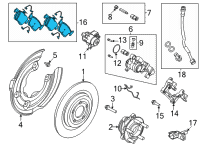 OEM Ford Mustang Mach-E KIT - BRAKE LINING Diagram - LJ9Z-2200-A