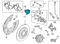 OEM Lincoln MOTOR - ELECTRIC PARKING BRAKE Diagram - LX6Z-2B713-A