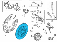 OEM 2022 Ford Mustang Mach-E ROTOR ASY - BRAKE Diagram - LJ9Z-2C026-C