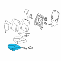 OEM 2020 Toyota 4Runner Seat Cushion Pad Diagram - 71502-35020