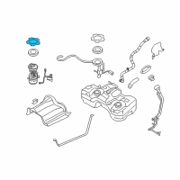 OEM 2017 Nissan Rogue Plate-Lock, Fuel Gauge Diagram - 17343-4BA1A