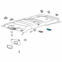 OEM 2014 Ford Police Interceptor Utility Reading Lamp Assembly Diagram - BB5Z-13776-AQ