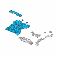 OEM 2005 Honda Civic Panel Set, RR. Floor Diagram - 04655-S5B-A01ZZ