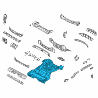 OEM 1996 Chrysler Sebring Pan-Floor Diagram - 4646557AF