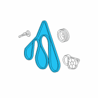 OEM 2004 Ford Focus Serpentine Belt Diagram - F8RZ-8620-CB