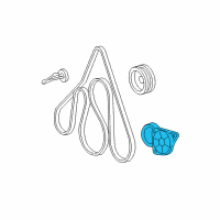 OEM Ford Contour Serpentine Tensioner Diagram - YS4Z-6A228-AA