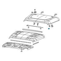 OEM 2019 Jeep Wrangler Hood Safety Catch Catch Diagram - 68284629AC