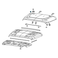 OEM 2019 Jeep Wrangler Hood Diagram - 68240952AF