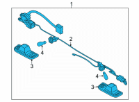 OEM Hyundai Santa Fe Lamp Assembly-License Plate Diagram - 92501-S1010