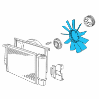 OEM 1992 BMW 525i Engine Cooling Fan Blade Diagram - 11-52-1-723-363