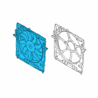 OEM BMW 540i Cooling Fan Assembly Diagram - 17-42-8-509-743