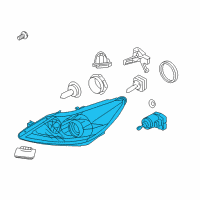 OEM Hyundai Equus Head Lamp Sub Assembly, Left Diagram - 92103-3N230