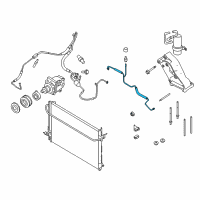 OEM 2009 Ford Mustang Front AC Hose Diagram - 4R3Z-19835-AB