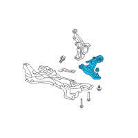 OEM 2010 Honda Insight Arm Assembly, Left Front (Lower) Diagram - 51360-TK6-A01