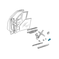 OEM 1990 GMC Safari Handle Asm-Front Side Door Window Regulator Diagram - 15588093