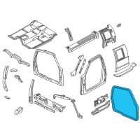 OEM 1998 Chevrolet C3500 Weatherstrip Asm-Front Side Door <Use 1C5K Diagram - 15023772