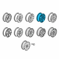 OEM Jeep Renegade Wheel-Aluminum Diagram - 6ML05LAUAA